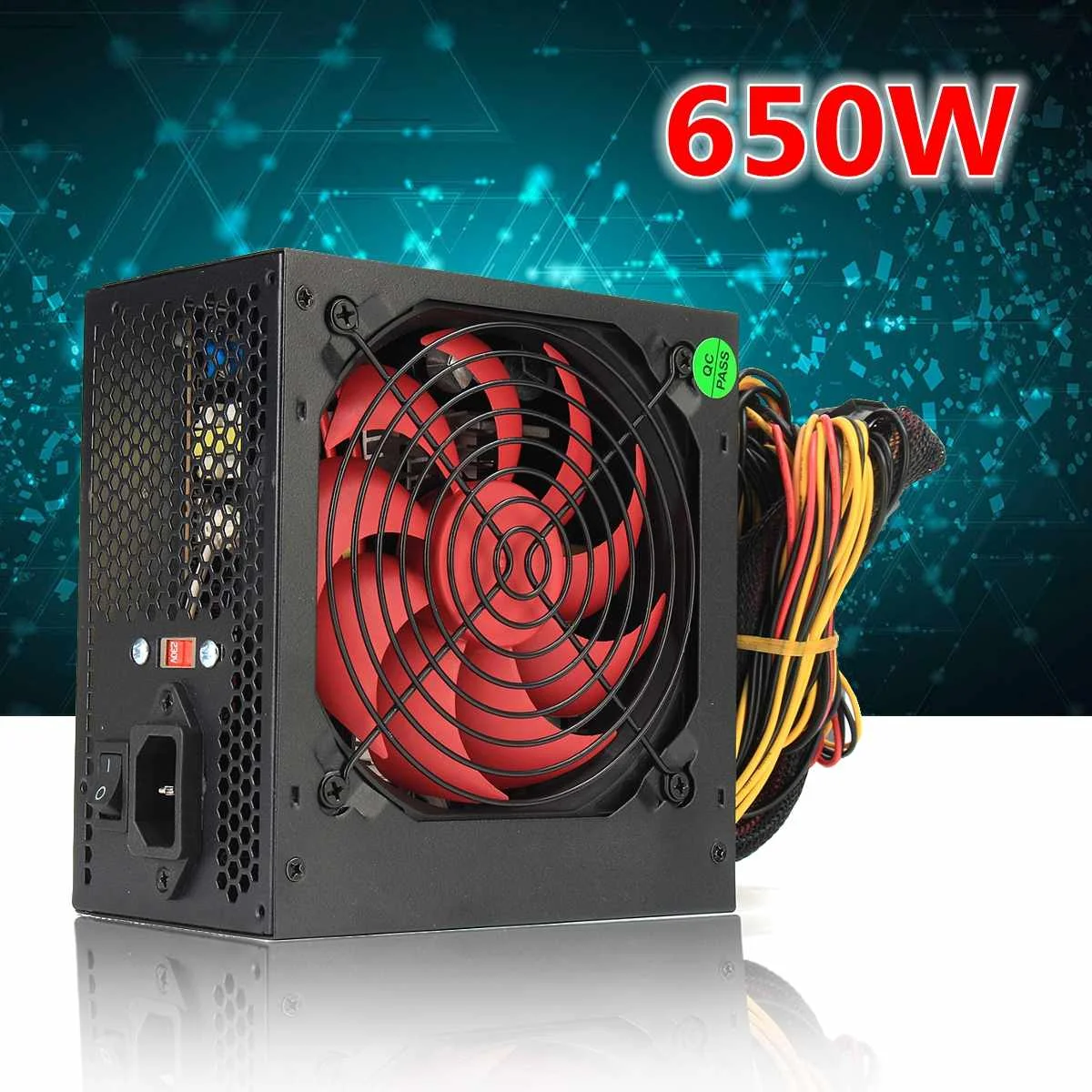 650 Вт ПК компьютер Питание компьютер PC источник питания ЦП 20+ 4-pin 12 см вентиляторы блок питания ATX 12В Molex PCIE W/SATA PCIE