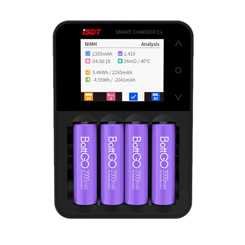 4 шт. ISDT 1 5 V 2000mAh фиолетовый/1 2 850mAh розовый перезаряжаемый AA/AAA Lipo аккумулятор для C4