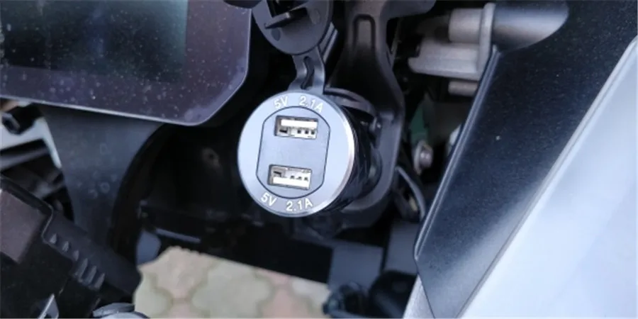 5v 2.1a Dual Usb Port Cigarette Lighter Socket Car Charger Inverter For BMW F800gs F650gs F700gs R1200gs Motorcycle Plug | Автомобили и