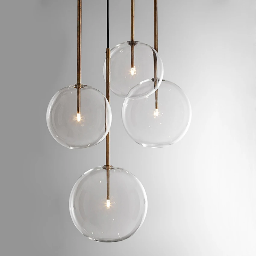 Новинка светодиодные стеклянные шаровые подвесные светильники Lustre Lamparas De Techo
