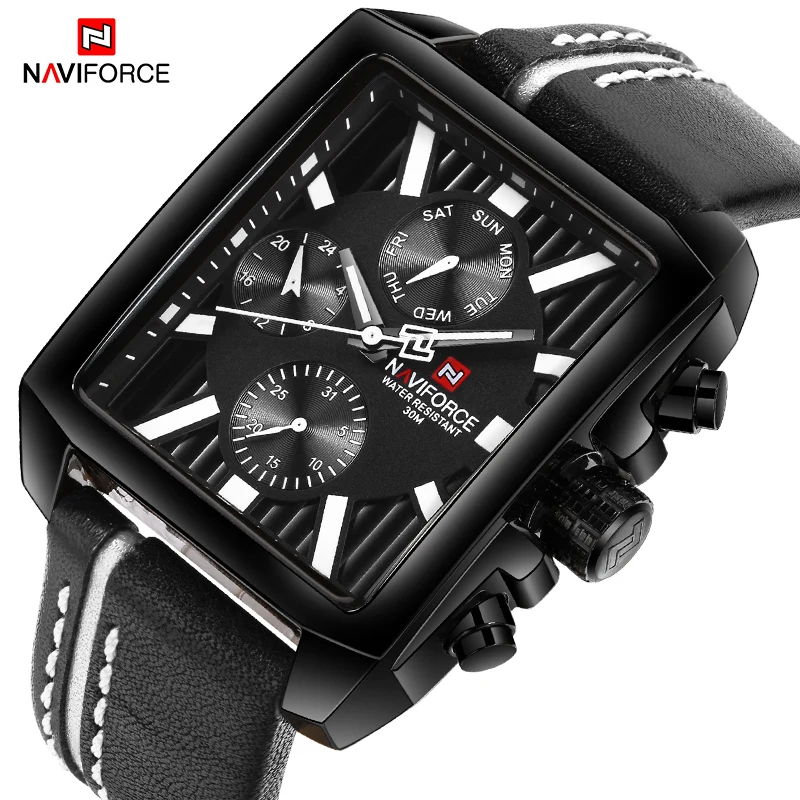 NAVIFORCE верхней часовой бренд Мужская мода кварцевые наручные часы