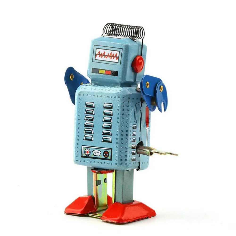 

Vintage Mechanical Clockwork Wind Up Metal Walking Robot Tin Toy Gift For Kids Friends Worldwide Hot Selling