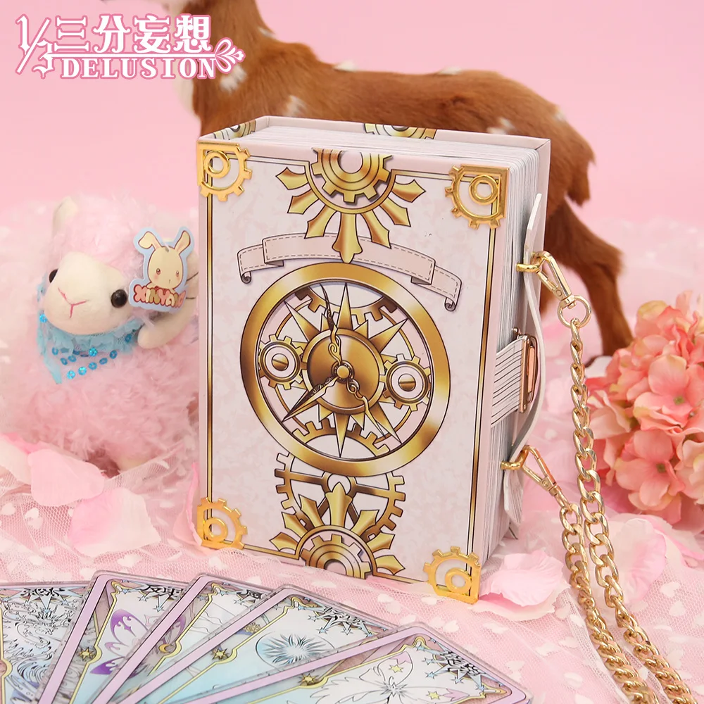 1/3 Delusion card captor Сакура косметичка розовый кожаный держатель сумки амулеты косплей
