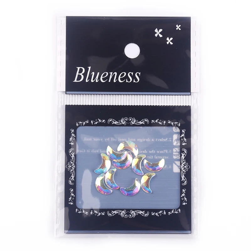 Blueness 10 шт./лот 3D красочный дизайн Луны украшения для ногтей аксессуары Стразы