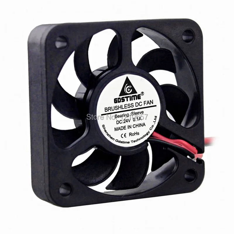 Gdstime 50 мм 5010 5 см 50x10 DC 24V 2Pin радиатор кулер вентилятор 10 штук в партии|radiator fan|heatsink