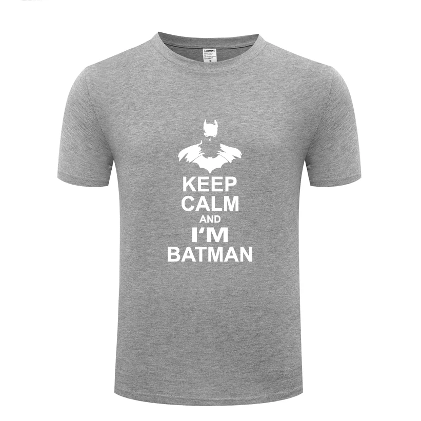 Keep Calm and I Am Batman Movie Мужская футболка мужская Новинка 2018 короткий рукав круглый