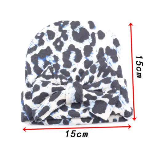 Шапка детская зимняя вязаная с леопардовым принтом для новорожденных мальчиков