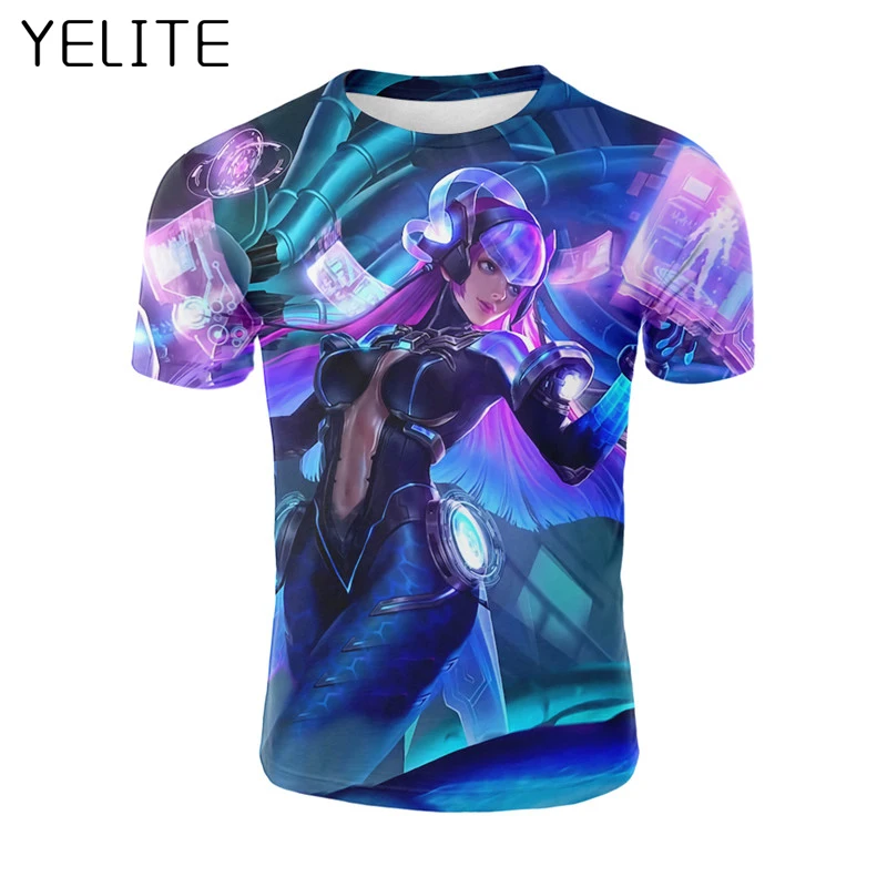 YELITE новинка 2019 забавная мобильная игра мобильные легенды Мужская 3D футболка