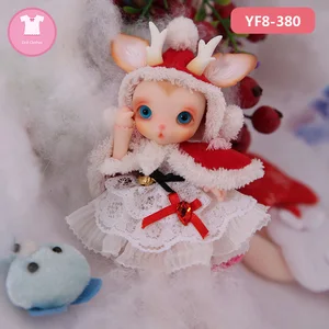 Одежда для шарнирной куклы 18, милое мини-платье, костюм, красивая девочка, Рождественский наряд с оленем, аксессуары для кукол, luodoll