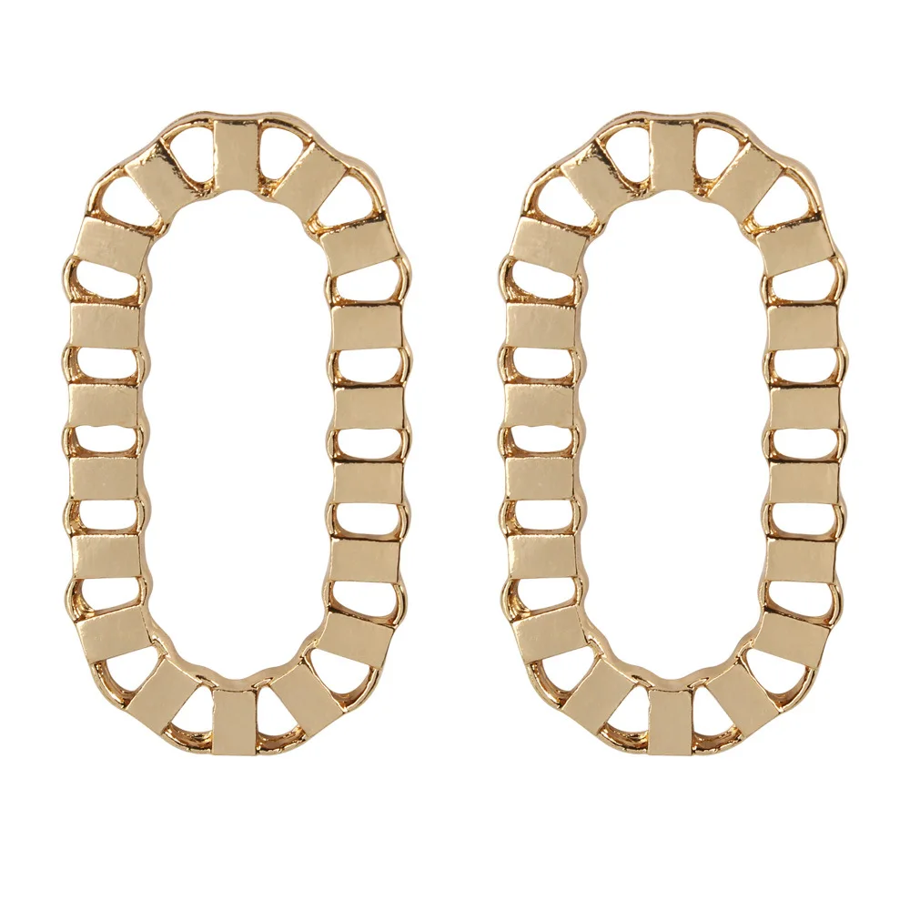 Модные женские Украшения простая металлическая шестерня большие круглые