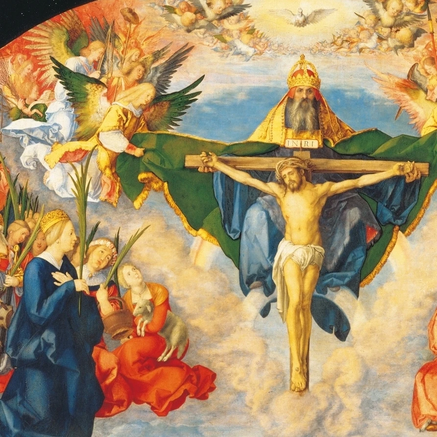 Украшение Святой Троицы (Altarpiece Landauer) плакат печать (18x24)|Таблички и знаки| |