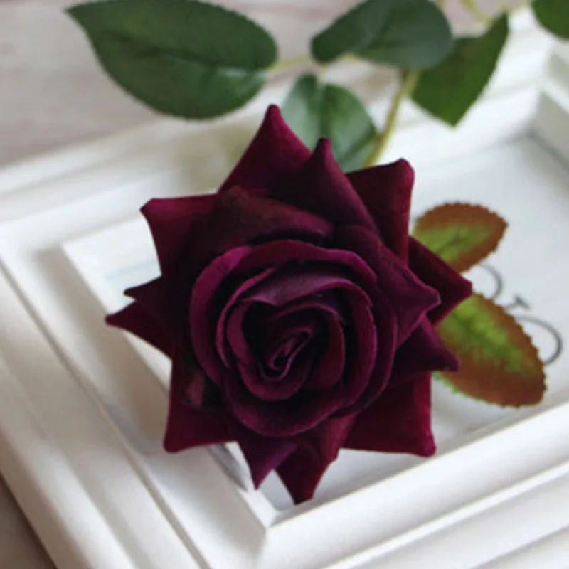 Руно Искусственный Поддельные розы цветок шелковые цветы лист дома свадебный