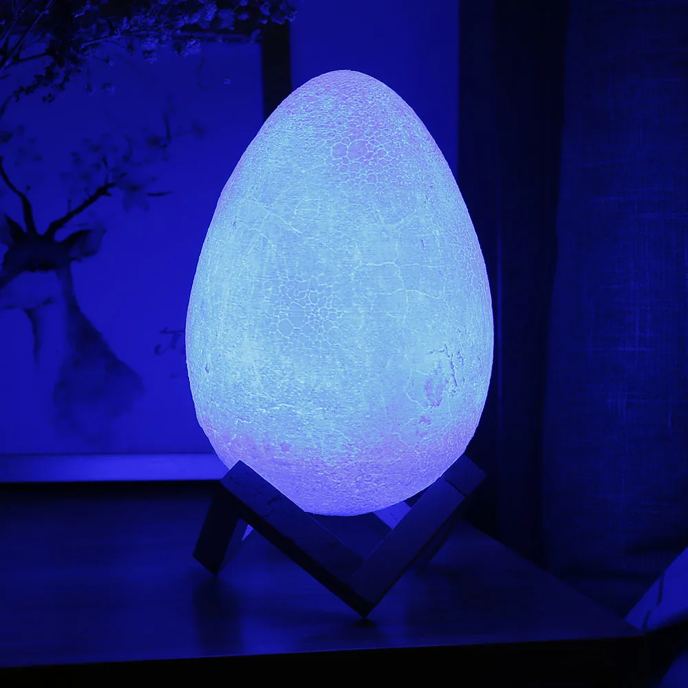 3d Printing Egg Shape Light 16 Colors Usb Night Lamp With Battery Remote Control For Bedroom Living Room Party | Освещение