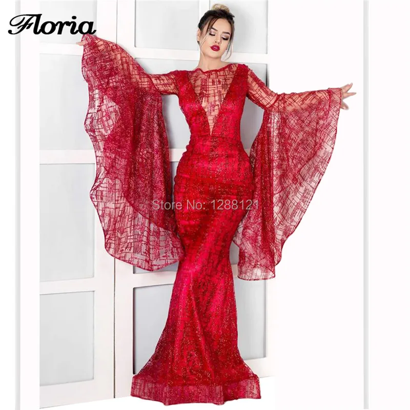 

Красное вечернее платье в Дубае, длинное вечернее платье в арабском стиле, турецкое платье для выпускного вечера, вечернее платье с русалоч...