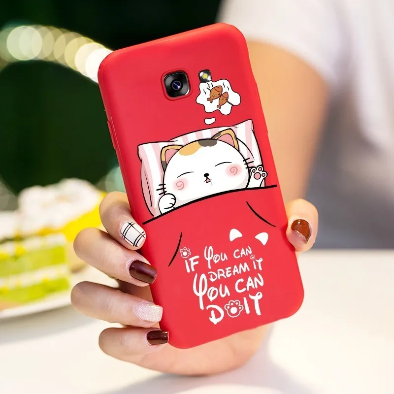Симпатичные чехлы с героями мультфильмов для Samsung A5 2017 Coque силиконовый чехол 3D
