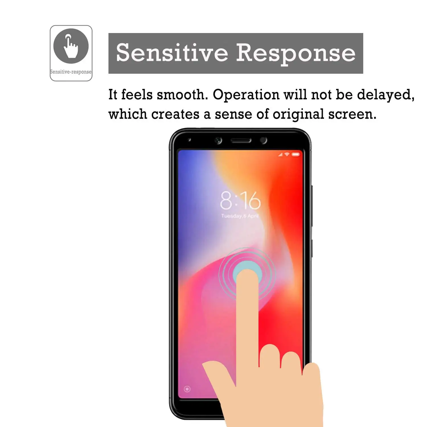 Закаленное стекло для Xiaomi Redmi 6A Pro Защита экрана черно белая пленка полного