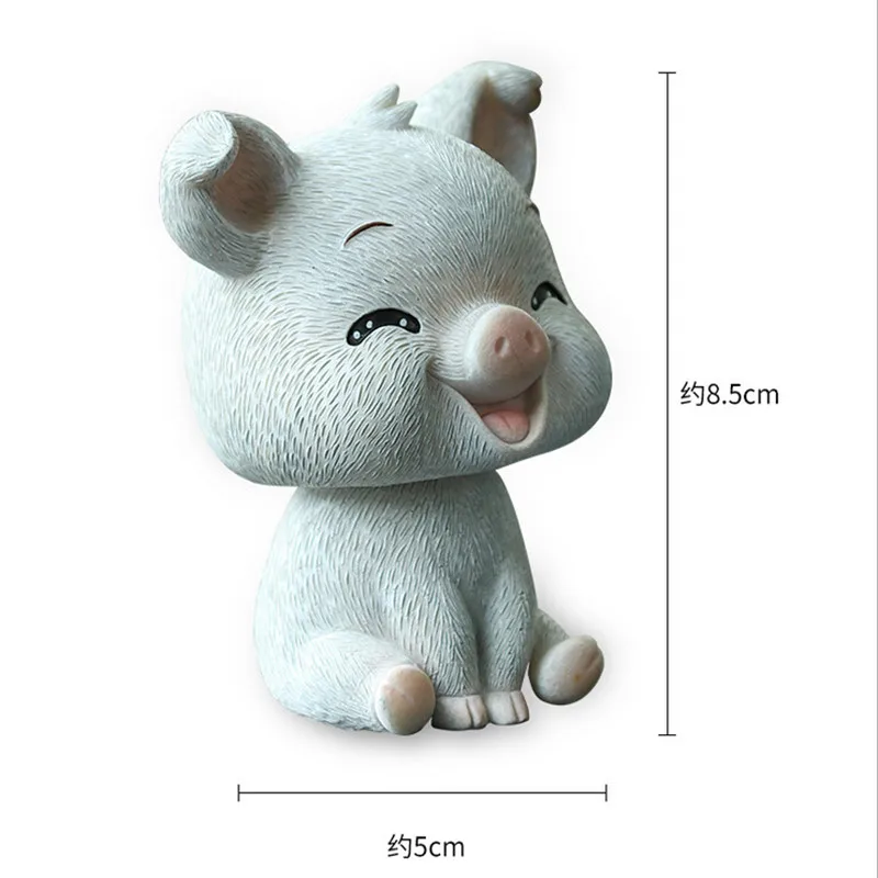 Cartoon Cute Pig Home Indoor Shaking Head Decoration Crafts Ornaments Sitting Posture Piggy Interior Decorations | Дом и сад