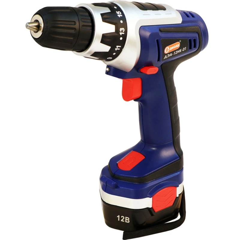 Дрель шуруповерт аккумуляторная Диолд ДЭА 12НК 01(Ni Cd аккумулятор напряжение 12 В