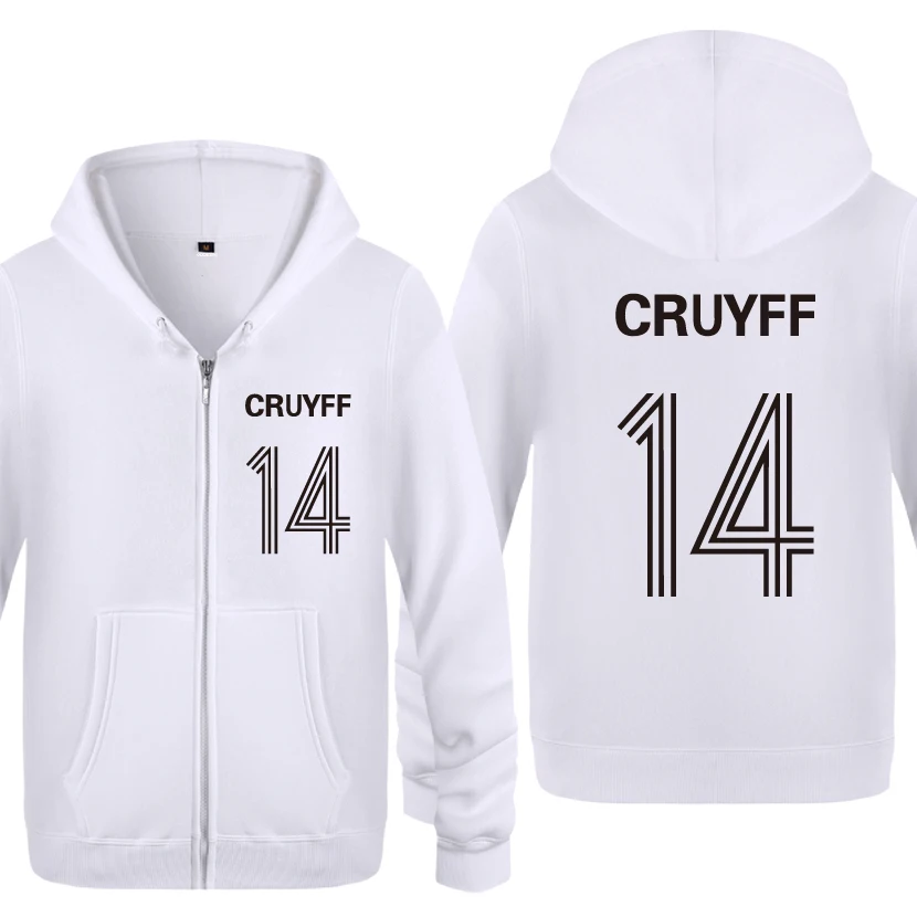 JOHAN CRUYFF футбольные толстовки для мужчин 2018 мужские флисовые на молнии с капюшоном