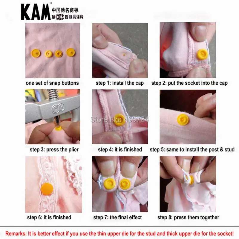 &quot2000 sets&quot60 Colors KAM 12mm Round Plastic Snap Fasteners Press Buttons Eco-friendly Resin Button Glossy T5 | Дом и сад