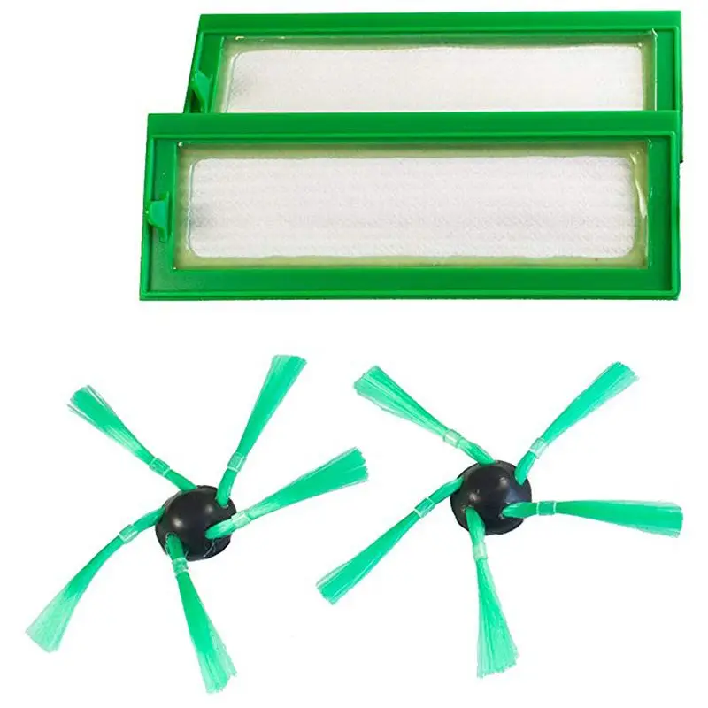 HOME-2 Pcs / Lot Robot Vacuum Cleaner Parts for Vorwerk Kobold VR200 Replacement HEPA Filter + 2 Side Brush | Бытовая техника