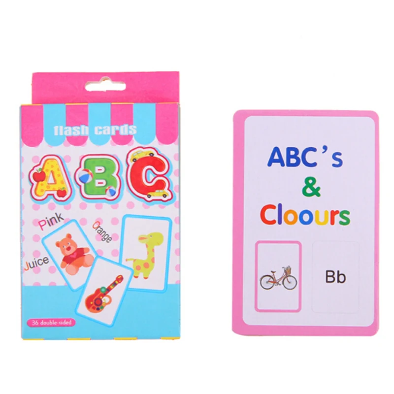 36 Детская открытка с буквами выучите Алфавит флэш карты первое изучение слов