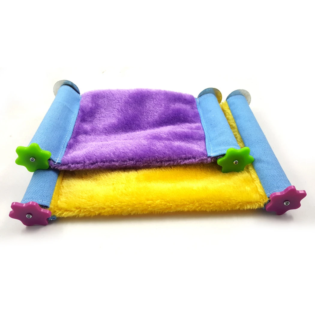 Разноцветный мягкий плюшевый попугай подвесной гамак удобный Budgie зимняя теплая
