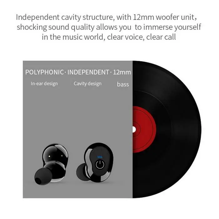 Бинауральные Мини Bluetooth беспроводные стерео наушники вкладыши
