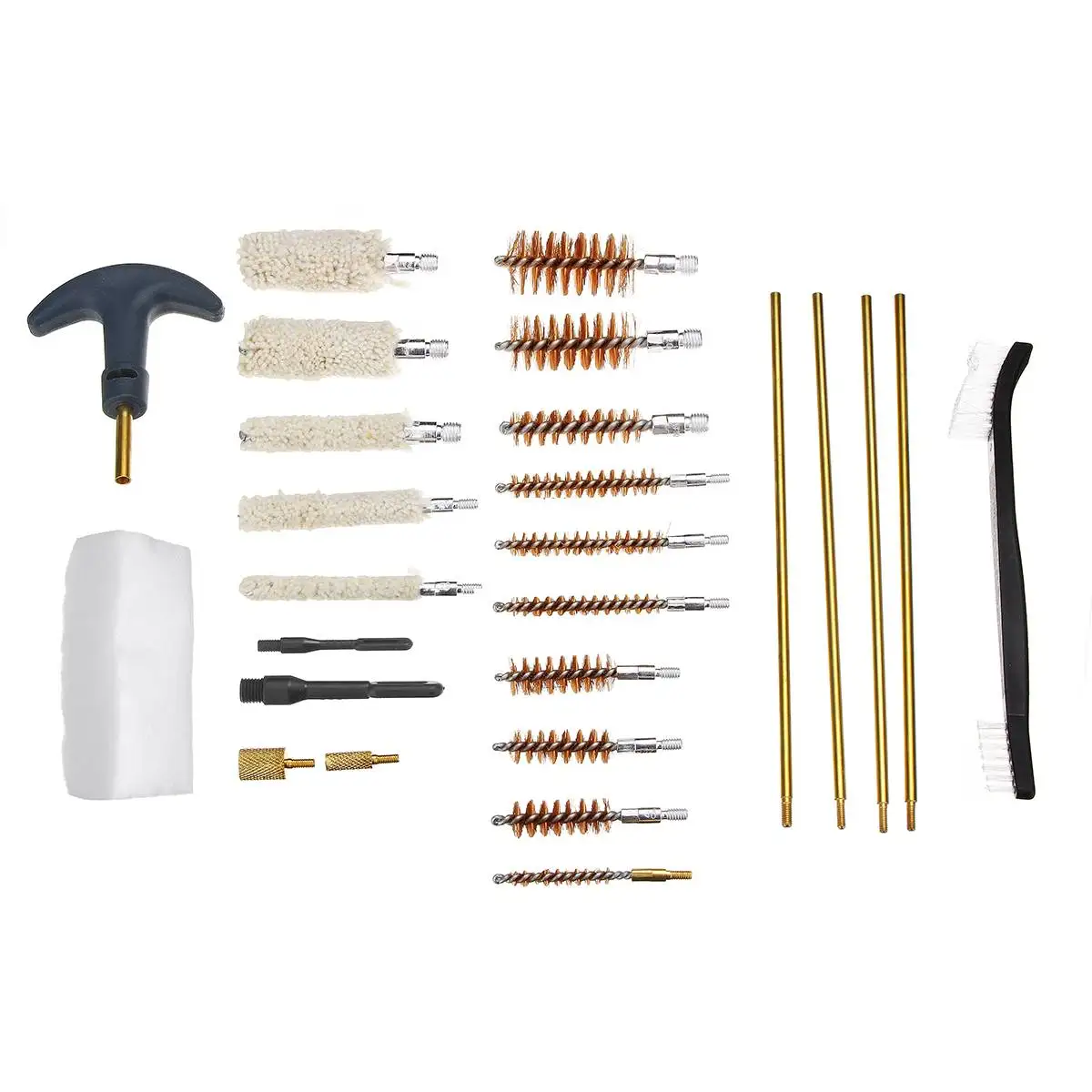 

Universal Gun Cleaning Kit For Rifle Pistol Handgun Shotgun Brush Tool Portable Aluminum Case Hunting Accessories
