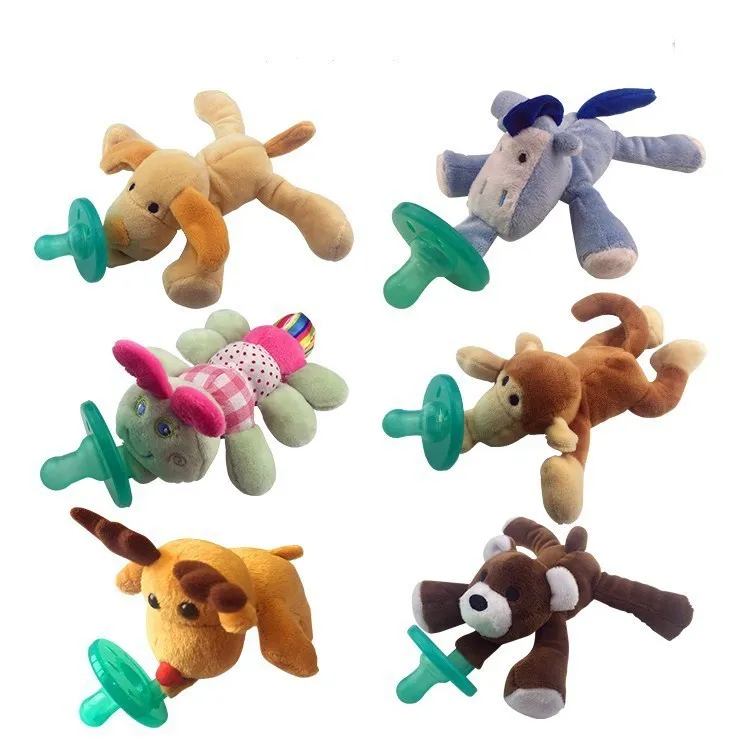 New Pattern Baby Appease Nipple Toys Suspension Type Animal Lint Flower Colour A Variety Of Silica Gel | Мать и ребенок