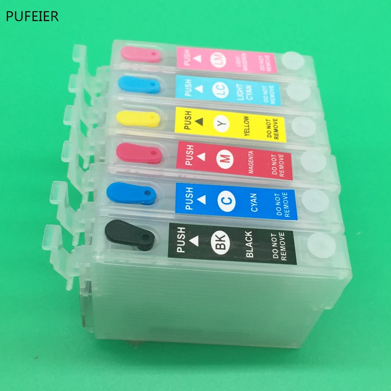 T0801 T0806 пустой перезаправляемый картридж с чипом для Epson P50 PX820FWD PX830FWD RX585 RX685 RX560 R265