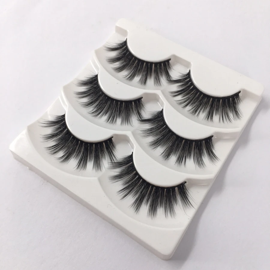 3 Pairs Fake Eyelashes For Makeup 3D Mink Lashes Extension Natural Long Beauty Faux Cils False Lash Extensions | Красота и здоровье