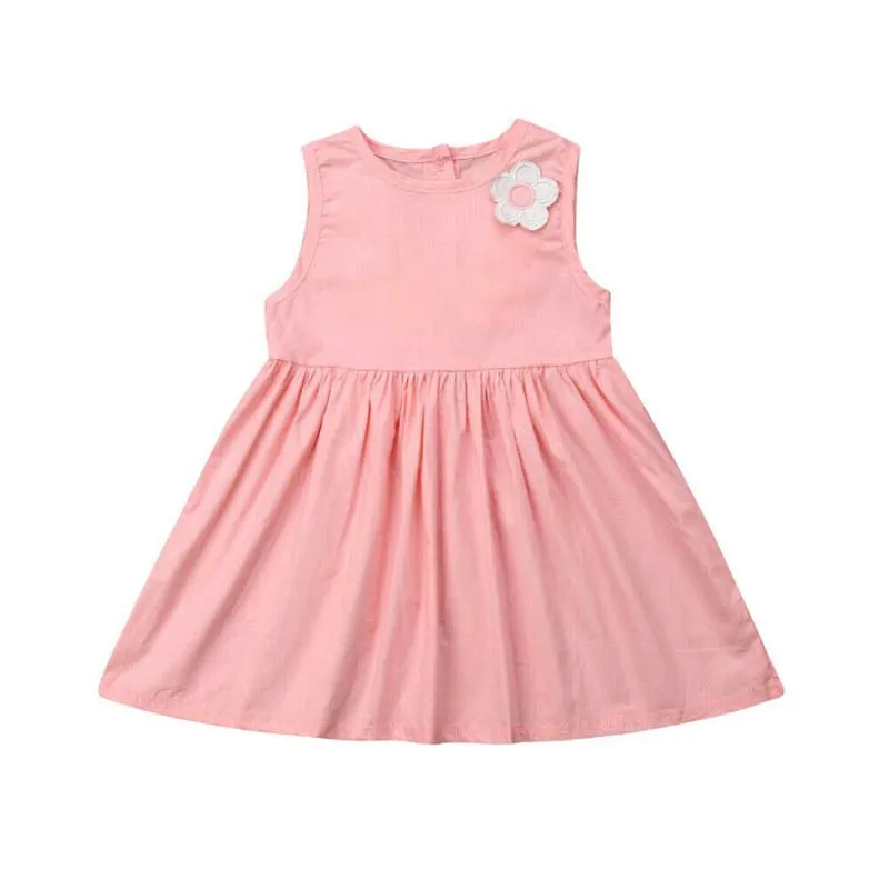 2019 Brand Toddler Cute Baby Girls Dress Summer Princess Patchwork Wings Sleeveless 3D Flower New Fashion Costume 2-7T | Детская одежда