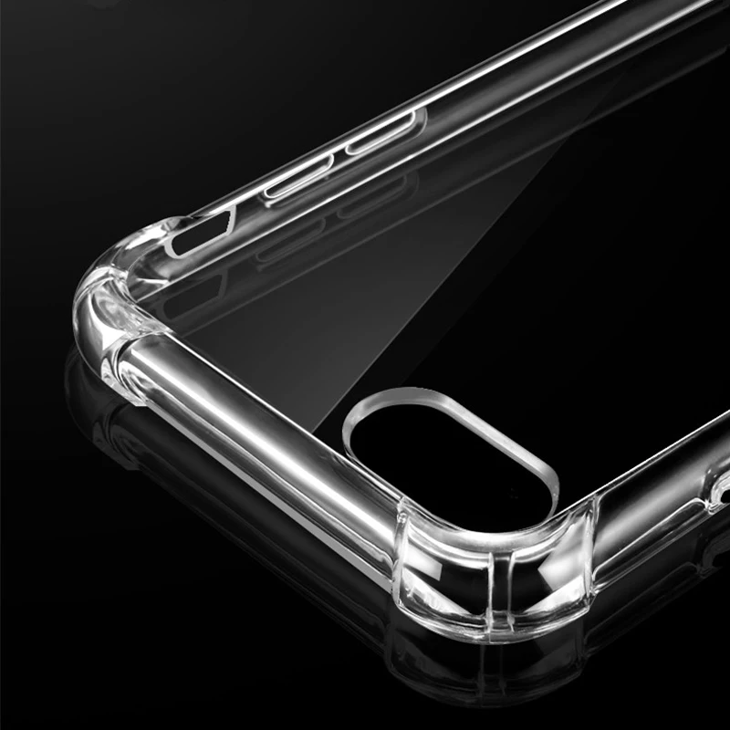 Роскошный противоударный бампер прозрачный силиконовый чехол для iPhone X XS XR Max 8 7 6