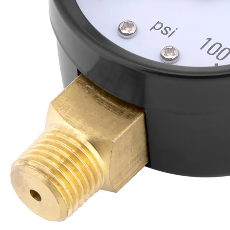 Хит продаж манометр BSPT 0 100PSI 1/4 дюйма с резьбой измеритель давления воды масла