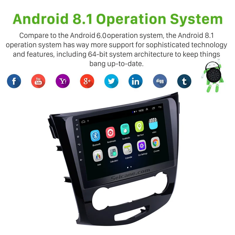 Мультимедийный плеер Seicane автомагнитола на Android 10 1 с экраном 8 дюйма Wi Fi Bluetooth GPS