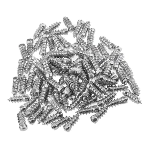 100 шт. 18*6 мм шпильки для автомобильных шин винтовые шипы для снега цепи для колесных шин шпильки для автомобиля транспортного средства грузовика мотоциклетных шин зимние