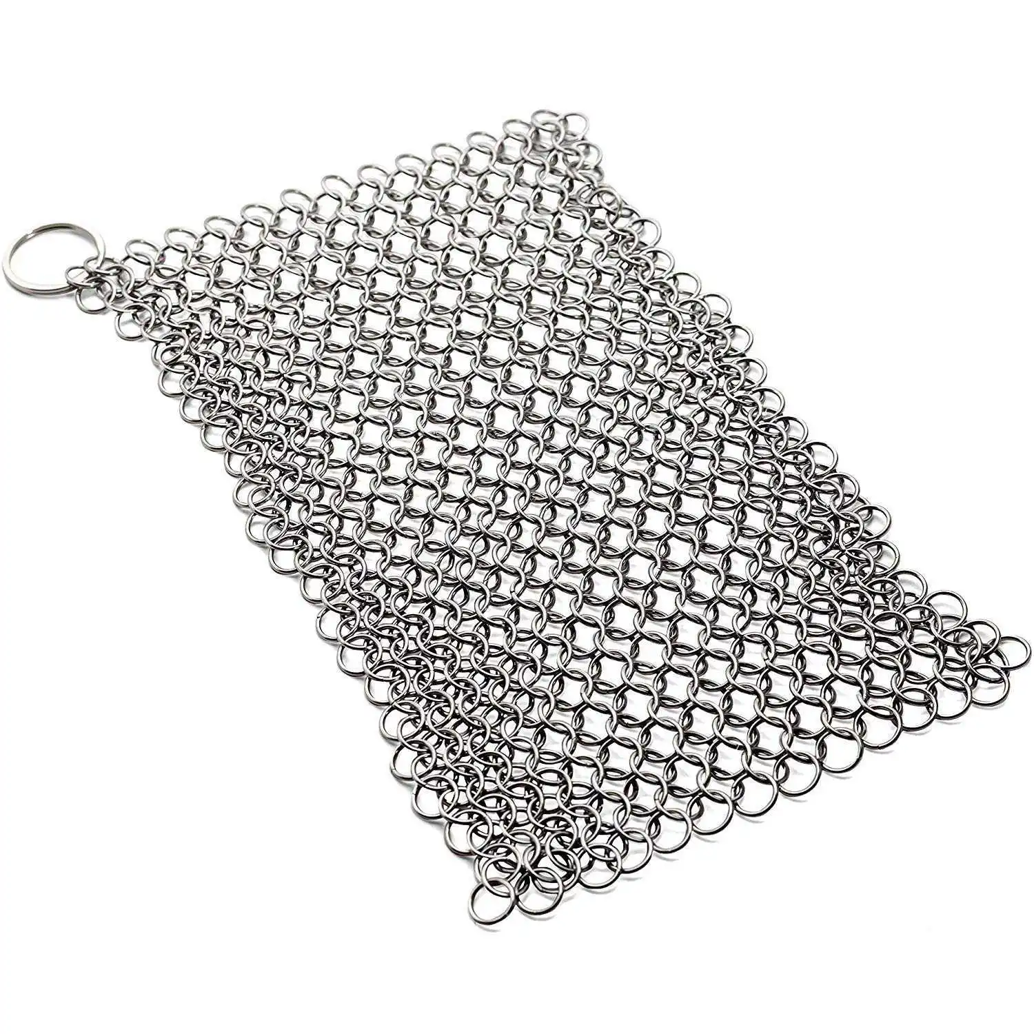 

JEYL 8Inch X 6Inch Stainless Steel Cast Iron Cleaner 316L Chainmail Scrubber For Cast Iron Pan Pre-Seasoned Pan Dutch Ovens W