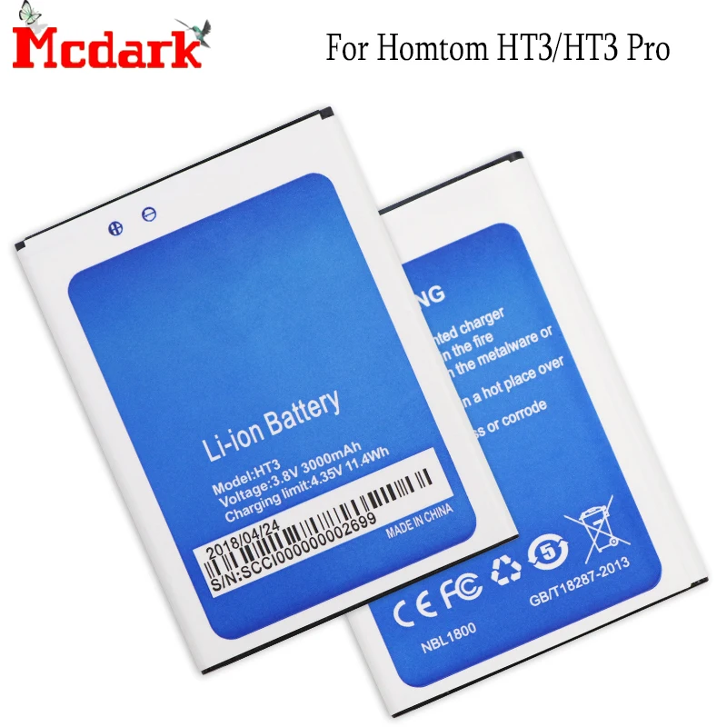 Для HOMTOM HT3 Батарея для Pro мА/ч. Аккумулятор Bateria Акку AKKU емкостью 3000 мА · ч|3 battery|battery