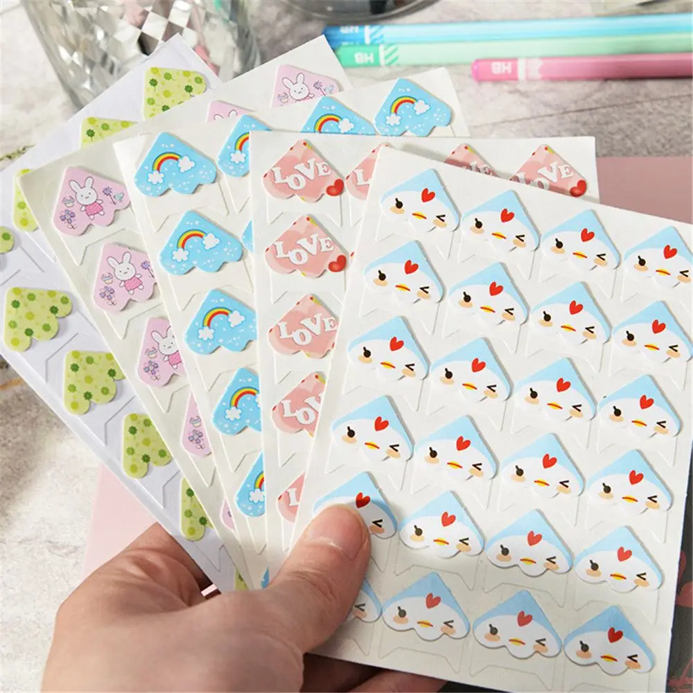 48pcs Cute Cartoon Animals Corner Stickers Kawaii Stationery DIY Scrapbooking Photo Album Decorations Picture Postcard