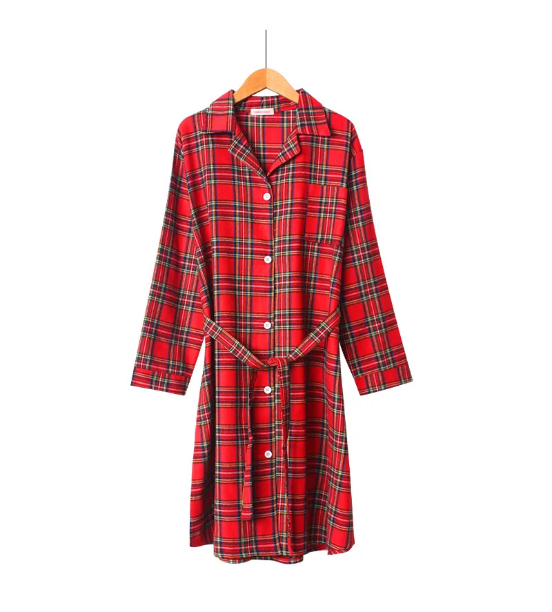 Халат длинный в клетку 100% хлопок с длинными рукавами|Халаты| |