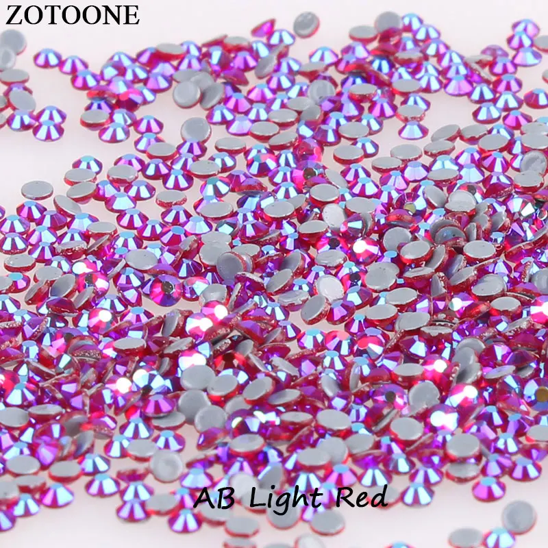 ZOTOONE 1440 шт. SS6 SS8 SS10 SS16 SS20 клей стразы горячей фиксации для одежды AB стеклянные