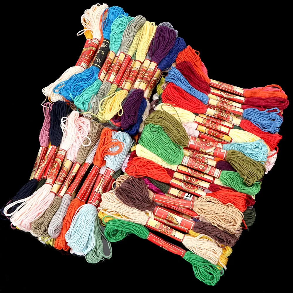 Cotton Embroidery Thread DIY Handmade Polyester Dyeing Line Floss Sewing Tool Cross Stitch Manual |