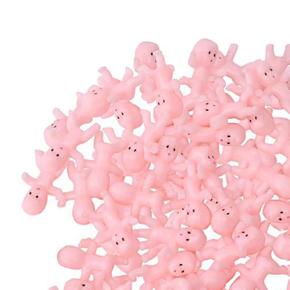 100 шт. мини Пластик младенец куклы для Baby Shower или вечеринки по случаю кубики льда