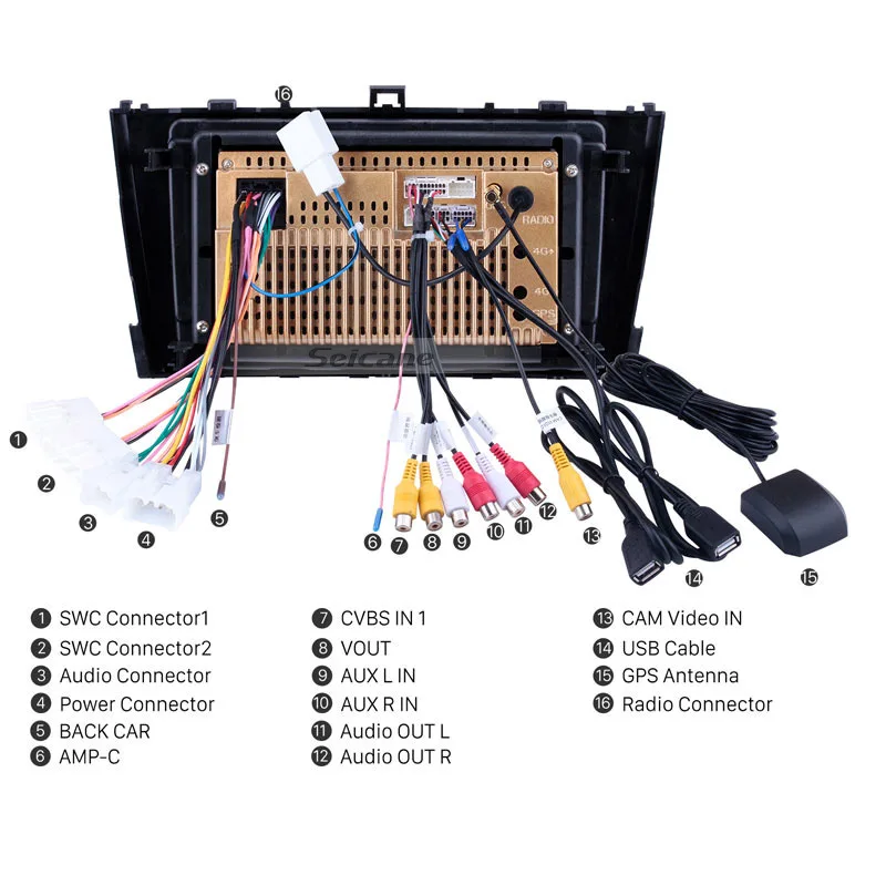 Seicane 2Din GPS Android 8 1 навигация 9 &quotАвтомобильный мультимедийный плеер для Toyota AVENSIS 2009