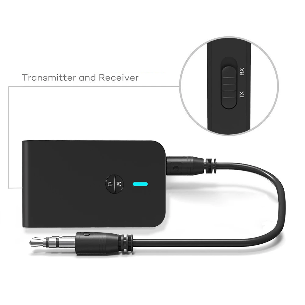 2 в 1 Bluetooth 3 0 передатчик приемник адаптер Aptx HD Экстра длинная батарея 5 мм аудио для