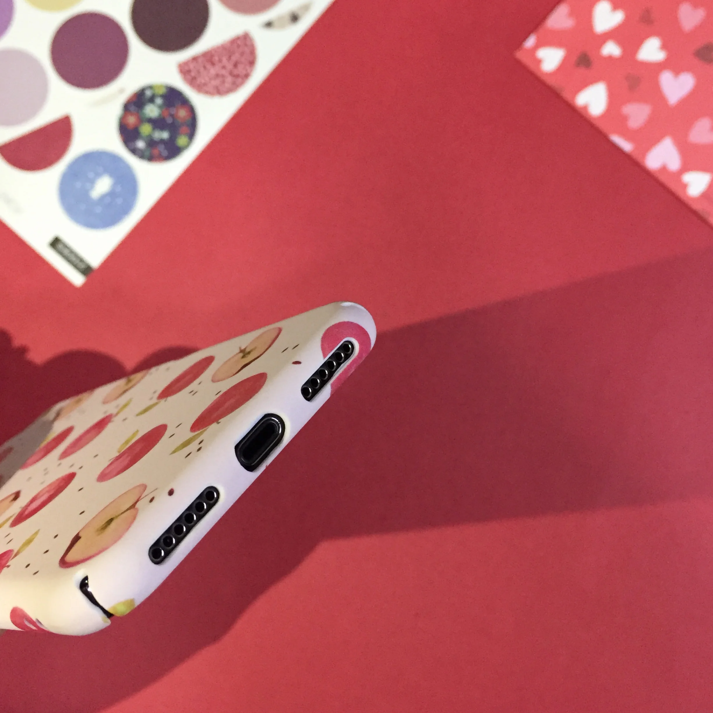 Для iPhone х персик apple pine милый мультфильм чехол для 7 8 плюс ПК Футляр 6 6S Plus |