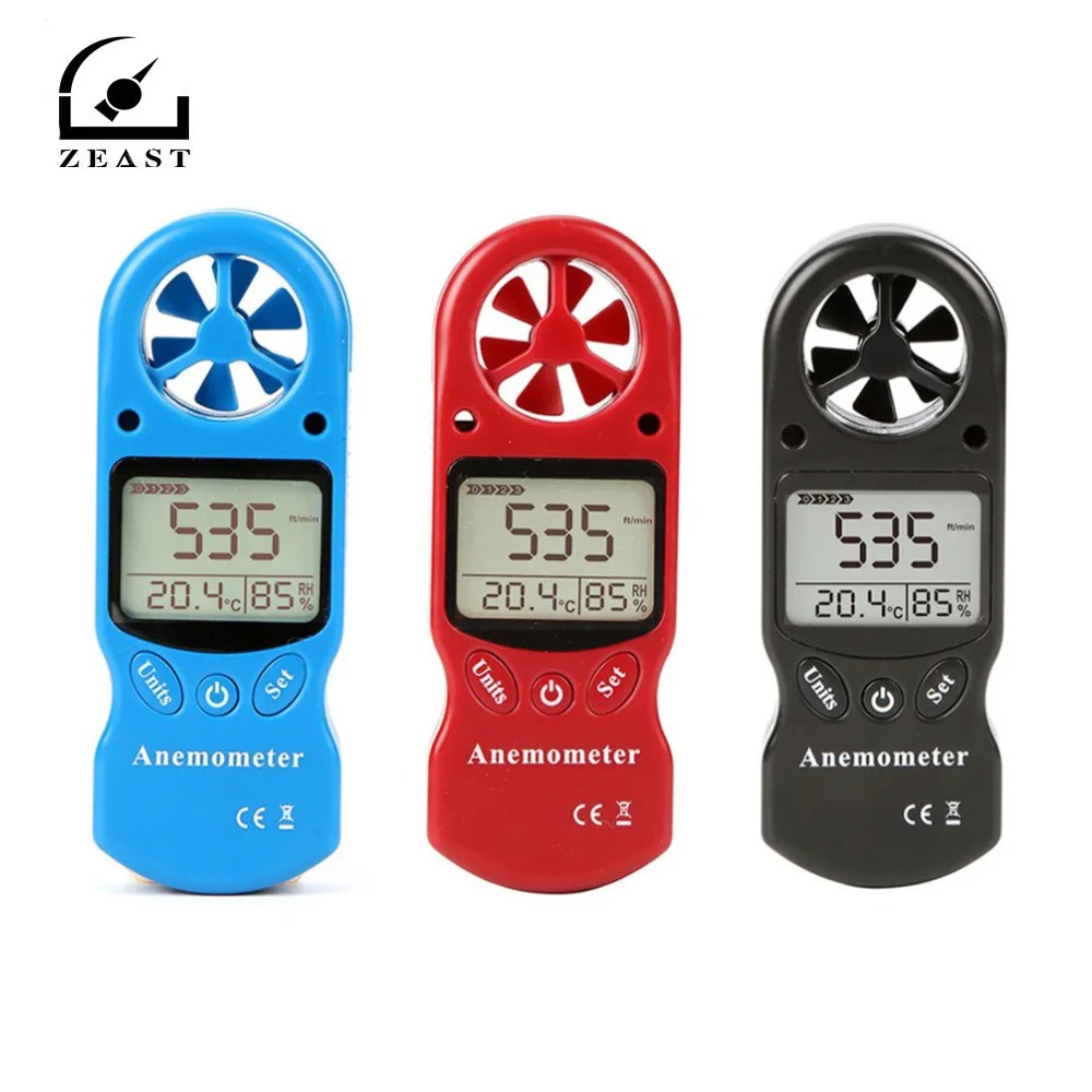 ZEAST KT 300 Mini многоцелевой Анемометр цифровой анемометр с ЖК экраном измерение