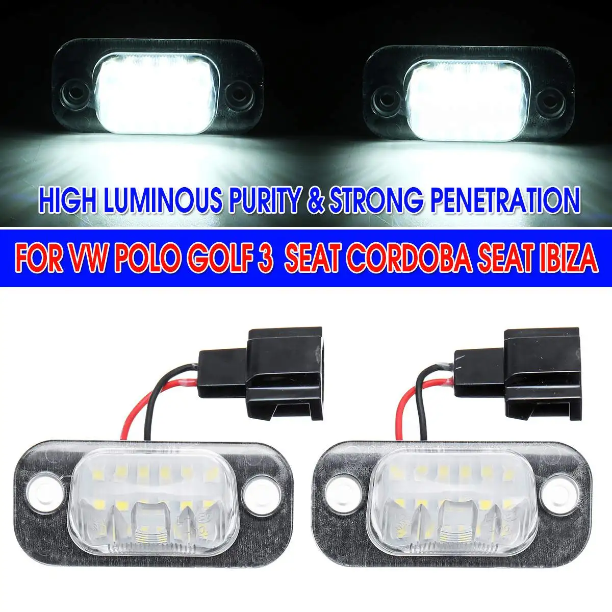 2 светодиодный т. светодиодсветильник лампы для номерного знака 12 В|Фара авто в