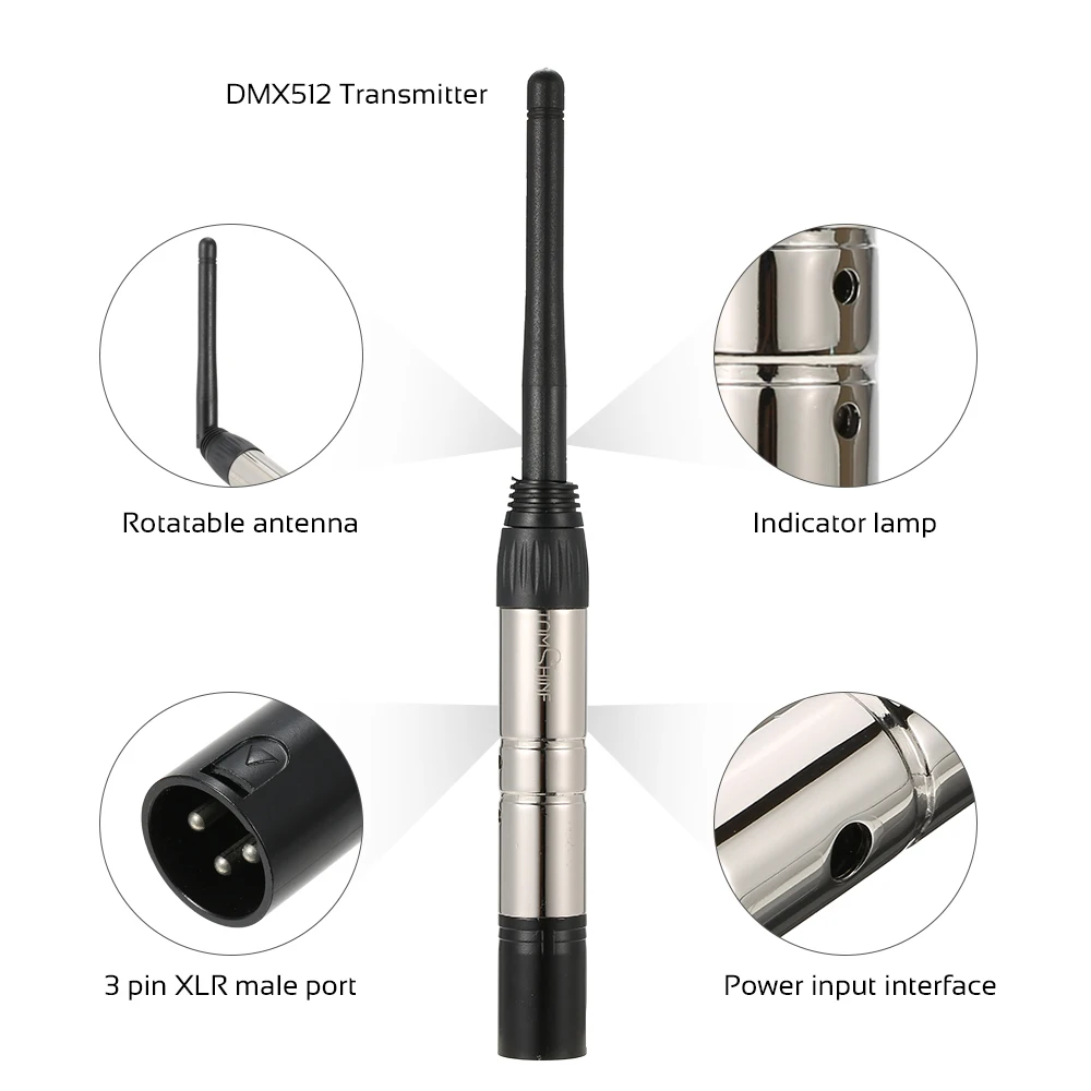 4 шт. DMX512 передатчик приемник комплект портативный 2 4G ISM беспроводной для